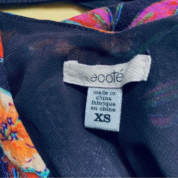 URBAN OUTFITTER ECOTE  FLORAL SUMMER SPAGHETTI STRAP DRESS SUMMER PAISLEY DRESS - Picture 4 of 10